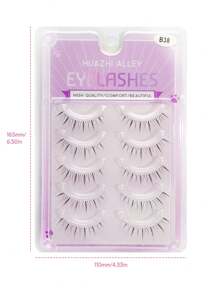 5 Pairs Natural Looking V-Shape Invisible Extra Fine False Eyelashes, Cartoon Design, 4mm/8mm Soft Fibers, Suitable For Everyday Makeup, Date, Wedding, Light Makeup
