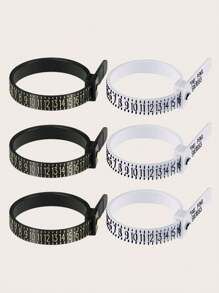 3PCS Ring Size Hand Measure Tool, Reusable Finger Plastic Ring Sizer, Jewelry Size Gauge Tape Measure, For Home, Sewing, DIY, Ring