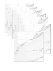 14 stuks zelfklevende aluminium composiet wandpanelen met marmerpatroon, waterdichte en vochtbestendige PVC-muurstickers voor keuken en badkamer, nepmarmeren tegelstickers, verwijderbaar decoratief behang, woondecoratie voor de lente