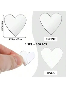 100 件 2 厘米圆形亚克力镜面墙贴装饰镜贴纸、贴纸、墙贴花、乙烯基贴花用于家居装饰、春季装饰品刷新您的家、拉玛装饰贴纸礼物生日毕业墙面装饰房间装饰墙镜房间浴室装饰客厅装饰 - 銀色 - 查看 12