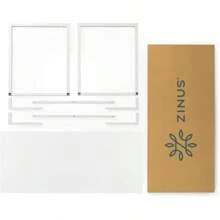 ZINUS Jennifer 55 Inch White Frame Desk, Computer Workstation, Office Desk, Dining Table, Easy Assembly, Natural - 白色 - 查看 8