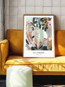 Botanical Wall Art, Flower Market,Pink And Green Wall Art, Abstract, Maximalist, Large, Living Room Decor, Bedroom Decor,Modern Home Decor,No Frame