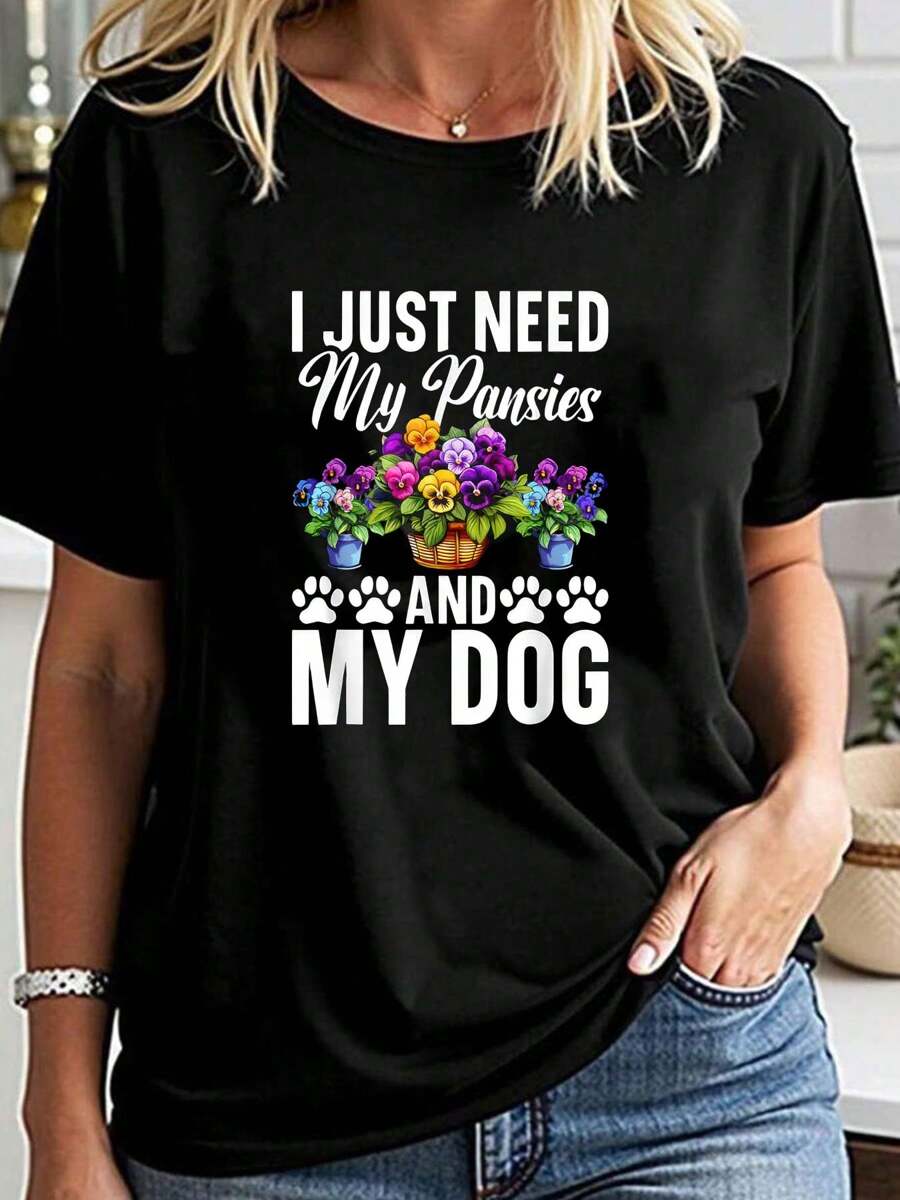 Semillas de la flor de pensamientos para plantar, camiseta para jardinería con flores de pensamientos