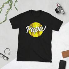 Proud Softball Papa Of A Softball Player Gifts Unisex T-Shirt (3)