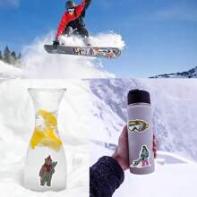 50 Ski Graffiti-stickers, te gebruiken voor bagage, motorfietsen, koffers, notitieboekdecoratie, doe-het-zelf-knutselwerkjes, multifunctionele stickers, kinderen, tieners, volwassenen, waterflessen, skateboardstickers