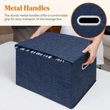 Lifewit Portable File Organizer Box With Lids - Versatile Storage Solution For Documents And Files - LIGHT GRAY - View 9