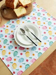 Zestaw kuchennych ręczników i serwetek z nadrukiem w kształcie jajek wielkanocnych, prostokątne ręczniki wielofunkcyjne do mycia naczyń, sprzątania, dekoracji stołu, rekwizytów fotograficznych