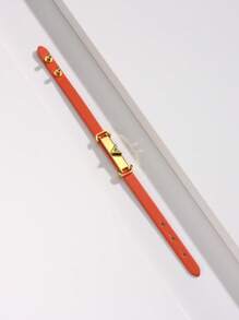 1pc Fashionable PU Leather Bracelet, Versatile Bangle, High Quality Gift For Valentine's Day, Mother's Day, Women's Daily Wear, Adjustable Length