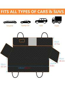 1pc Oxford Fabric Pet Car Seat Cushion, Waterproof Anti-Scratch With Printed Pattern & Mesh, Suitable For Pet Traveling And Vacation - Multicolor - View 13