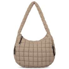 Oversized Ruched Bag Quilted Pattern Minimalist,Solid Color Pleated Puffy Cloud Shoulder Bag, Fashionable And Practical For Women, Simple And Large-Capacity,Can Be Worn Crossbody, Zip Closure