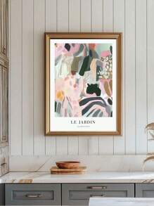 Botanical Wall Art, Flower Market,Pink And Green Wall Art, Abstract, Maximalist, Large, Living Room Decor, Bedroom Decor,Modern Home Decor,No Frame