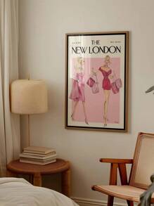 Affiche vintage de mode, couverture de magazine, imprimés girly rétro, impression murale des années 70, art mural esthétique, art preppy, art mural rose, décoration mignonne, décoration moderne de la maison, pour le salon, la chambre à coucher, sans cadre