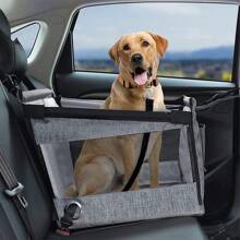 Pet Dog Car Seat,Portable Foldable Waterproof Pet Travel Bags,Removable Backseat Dog Hammock With Breathable Mesh For Car SUV Truck Back Seat - Grey - View 2