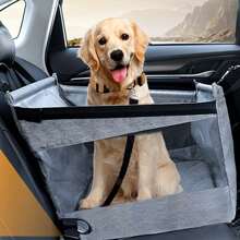 Pet Dog Car Seat,Portable Foldable Waterproof Pet Travel Bags,Removable Backseat Dog Hammock With Breathable Mesh For Car SUV Truck Back Seat - Grey - View 9