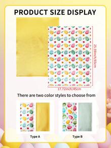 Zestaw kuchennych ręczników i serwetek z nadrukiem w kształcie jajek wielkanocnych, prostokątne ręczniki wielofunkcyjne do mycia naczyń, sprzątania, dekoracji stołu, rekwizytów fotograficznych