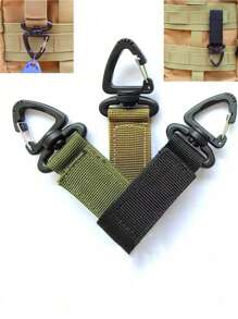 Men's Waist Accessories Outdoor Camping Belt Gear Clip Nylon Key Ring Holder Outdoor Hiking Hook Buckle Utility Hanger Compatible