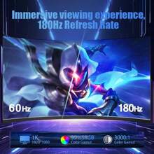 27 Inch 1K 180HZ 1080p Curved Gaming Monitor - VA 1800R Curved Monitor, 1ms MPRT, FreeSync & G-Sync, 122% SRGB, DP/HDTV, VESA, HDR10 For Gaming Home Office Business PC Monitor.Available In Multiple Sizes: 32 Inches, 34 Inches, And 24.5 Inches.