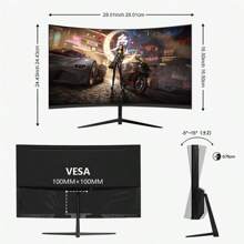 GAWFOLK 32 Large Curved Screen, Exclusive Computer Monitor For E-Sports Games, 1500R PC Screen 165hz 3440x1440, Curved Computer Screen, Support FreeSync, Support Wall Mounting, The Best Gift For Boyfriend, Husband And Dad, Must-Have Gift For Christmas Carnival