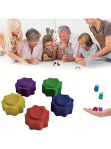 2025 New 5pcs Pebble Game Set, 3D Printed Interesting Pebble Catching Game, Desktop Toy, Birthday/Easter/Holiday Gift, Perfect Present - Multicolor - View 8