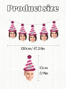 Personalized Face Photo Banner, Personalized Birthday Banner,Custom Face Birthday Banner Head Banner Photo Logo Banner Bachelorette, Funny Birthday Decor, 1st, 2nd, 3rd, 4th, 5th, 6th, 10th, 18th, 20th 21st, 40th, 50th, 60th,Birthday Banner,Retirement Banner, Birthday Decor Event,Retirement Banner, Birthday Decor Even - Multicolor - View 12