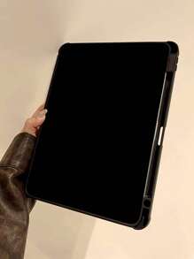 1 Pc Cute Cartoon Butterfly & Letter Double-Sided Colorful Painting 720 Degree Rotating Pen Slot Clear Acrylic Crystal Shockproof Tablet Protective Case Compatible With Huawei IPad , Support Sleep/Wake Function