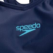 Speedo Boom Splice 女士户外沙滩度假连体式坦克泳衣 - 深藍色/藍色 - 查看 2