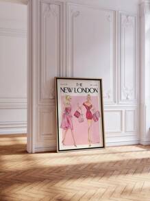 Affiche vintage de mode, couverture de magazine, imprimés girly rétro, impression murale des années 70, art mural esthétique, art preppy, art mural rose, décoration mignonne, décoration moderne de la maison, pour le salon, la chambre à coucher, sans cadre
