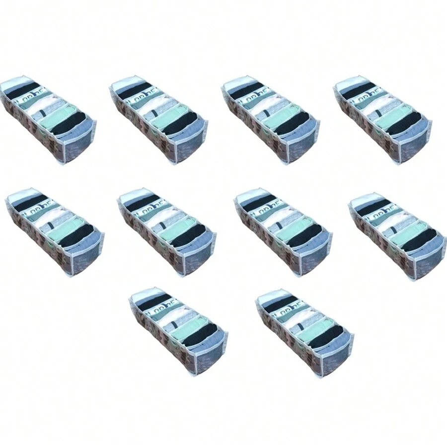 Kit P 10 Drawer Organizers For Underwear, Socks, Panties, Belts, Baby Clothes Size P - BỘ SẢN PHẨM CÓ 10 KÍCH THƯỚC S - Xem 1