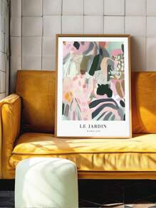 Botanical Wall Art, Flower Market,Pink And Green Wall Art, Abstract, Maximalist, Large, Living Room Decor, Bedroom Decor,Modern Home Decor,No Frame