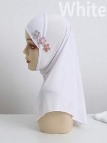1pc Girls 2-6Y Instant Shawl Scarf & Wrap Stretchy Arab Head Wrap Scarf Headband Headwrap Turban Headtie Elastic Headscarf Girl