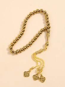 1 件复古 Tasbih 风格 33 颗珠子手链，优雅男士串珠手链，念珠礼物 - 均碼 - 查看 7