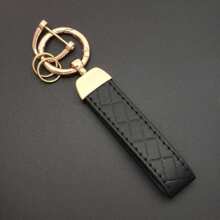 Chaveiro De Carro Da Moda, Com Padrão De Losango, Chaveiro Criativo Personalizado, Design Minimalista Para Homens E Mulheres, Mini Pingente Anti-Perda Para Pendurar Na Cintura