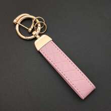 Chaveiro De Carro Da Moda, Com Padrão De Losango, Chaveiro Criativo Personalizado, Design Minimalista Para Homens E Mulheres, Mini Pingente Anti-Perda Para Pendurar Na Cintura