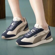Puma 男鞋女鞋 情侶款情侶鞋情侶跑步鞋R78系列休閒鞋輕便舒適運動鞋 - 白-橡樹棕-銀河灰 - 查看 2