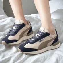 Puma 男鞋女鞋 情侶款情侶鞋情侶跑步鞋R78系列休閒鞋輕便舒適運動鞋 - 白-橡樹棕-銀河灰 - 查看 6
