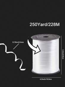 1 Roll 250 Yards Curling Ribbon, Multiple Colors Available, Suitable For Balloon Strings, Crafts, Gift Wrapping, Balloon Tying, Hair Ties, And DIY Decorations - Multicolor - View 9