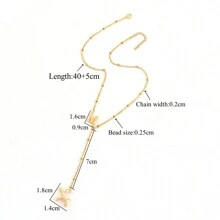 1pc New Gold Color Initial Balloon Dog Pendant Stainless Steel Bead Chain Necklaces For Women