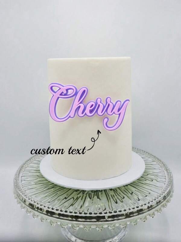 1 pezzo Cappello da torta personalizzato, decorazione a 2 piani in acrilico, nome torta personalizzato, decorazione per torta nuziale, nome torta di compleanno personalizzato in acrilico, decorazione per torta personalizzata, regalo per festa di nascità, anniversario, San Valentino, compleanno di animali domestici