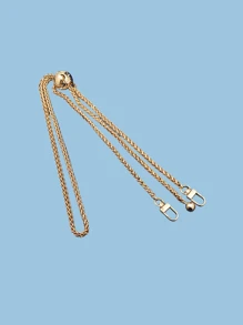 1 件可调节优雅金色球链金属包链钱包链替换包带女士单肩包斜挎包链带钱包配件可调节多功能适用于包包手机壳旅行配件定制您的风格赠送朋友节日礼物母亲节礼物 - 金色 - 查看 8