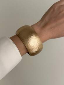 时尚欧美液态金属皱纹手链，光滑闪亮弹力弹簧手链