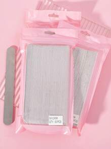 50 stuks, 100/180/240 grit vervangbare nagelvijlset, elliptische nagelvijlen, herbruikbare roestvrijstalen basisbordvijlen voor nagels, voor manicure