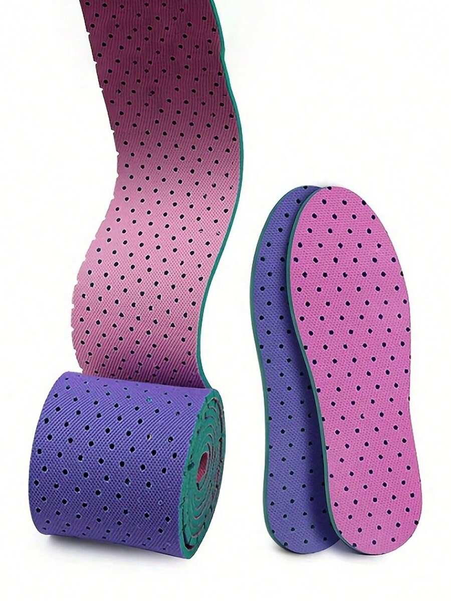 柔软鞋垫鞋垫男女纳米抗菌除臭运动鞋垫自切鞋垫吸汗跑步垫儿童成人四季通用 - 彩色 - 查看 1