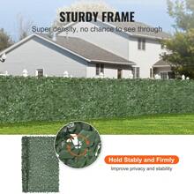 Ivy Privacy Fence, 59 X 98/39 X 98/96 X 72/24x16 Inch Artificial Green Wall Screen, Greenery Ivy Fence With Strengthened Joint, Faux Hedges Vine Leaf Decoration For Outdoor Garden, Yard, Balcony, Patio Decor. - 96 x 72 inch - 查看 3