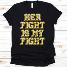 Her Fight Is My Fight Shirt, Endo Awareness For Endometriosos Warrior Fighter Survivor, Endo Strong Tshirt For Endo Supporters Men Women - Black - View 1