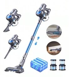 Aspiradora inalámbrica 6 in 1 Greenote GSC50 23Kpa 200W gris y azul - Tipo de Enchufe B USA (110-127V) - Ver 4
