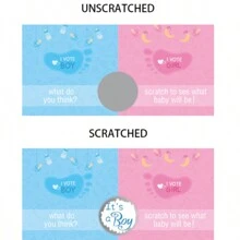 1 Set - 30/60pcs Gender Reveal Scratch Cards, Blue & Pink Crane Design, Gender Reveal Party Game Cards, Tabletop Activity - Multicolor - View 7