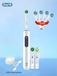 Cepillo de dientes eléctrico recargable Oral-B Pro4 (Pro Ultra), cabezal pequeño redondo, cepillo de dientes oscilante rotatorio, cuidado oral, regalo para novio/novia - Multicolor - Ver 13