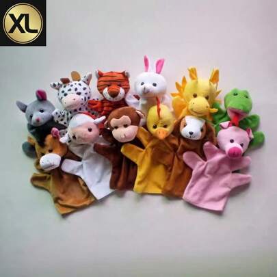 3 pcs Muñecas de mano de animales de dibujos animados (envío aleatorio de estilos)