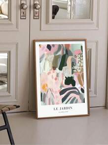 Botanical Wall Art, Flower Market,Pink And Green Wall Art, Abstract, Maximalist, Large, Living Room Decor, Bedroom Decor,Modern Home Decor,No Frame