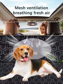 1pc Oxford Fabric Pet Car Seat Cushion, Waterproof Anti-Scratch With Printed Pattern & Mesh, Suitable For Pet Traveling And Vacation - Multicolor - View 5